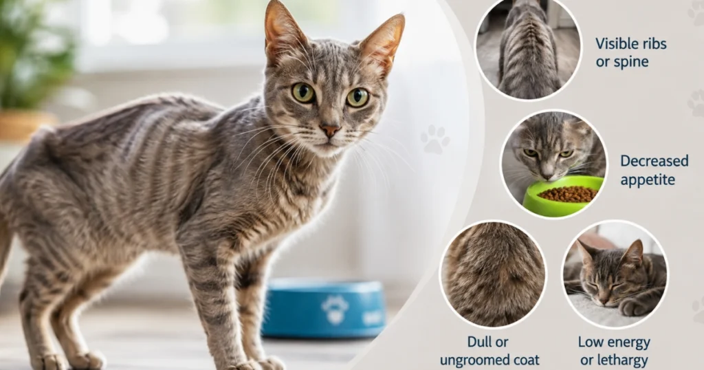 What are some signs your cat might be losing weight?